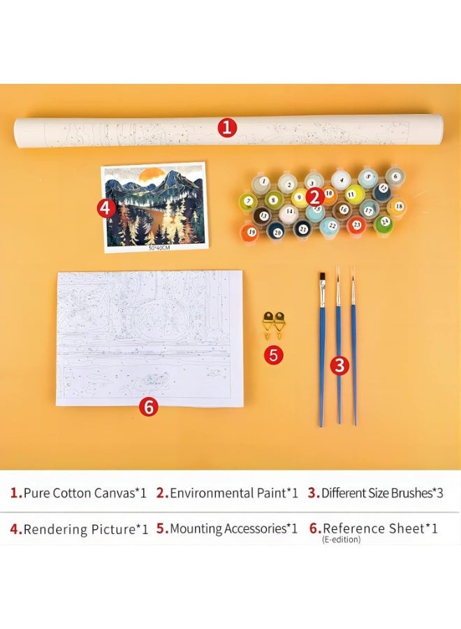 ChicAbode Paint by Numbers Kit for Adults, European Style Street Scene Acrylic Painting on Canvas, Easy DIY Paint by Number for Beginners, 16" x 20" Decorative Wall Art for Home or Gift - Image 2